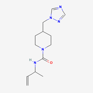 molecular formula C13H21N5O B7413997 N-but-3-en-2-yl-4-(1,2,4-triazol-1-ylmethyl)piperidine-1-carboxamide 