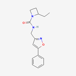 2-ethyl-N-[(5-phenyl-1,2-oxazol-3-yl)methyl]azetidine-1-carboxamide