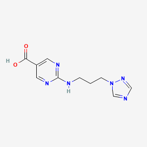 2-[3-(1,2,4-Triazol-1-yl)propylamino]pyrimidine-5-carboxylic acid