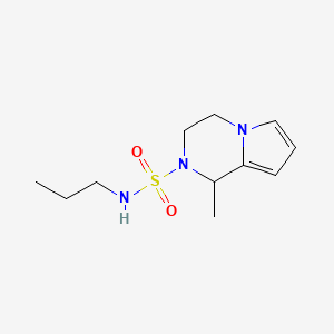 molecular formula C11H19N3O2S B7414023 1-methyl-N-propyl-3,4-dihydro-1H-pyrrolo[1,2-a]pyrazine-2-sulfonamide 