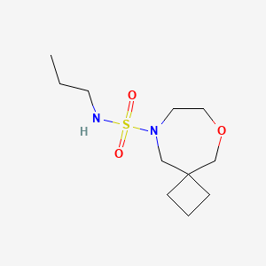 molecular formula C11H22N2O3S B7414031 N-propyl-6-oxa-9-azaspiro[3.6]decane-9-sulfonamide 