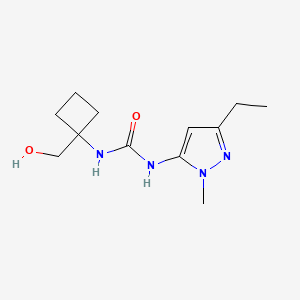 1-(5-Ethyl-2-methylpyrazol-3-yl)-3-[1-(hydroxymethyl)cyclobutyl]urea