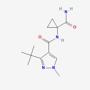 molecular formula C13H20N4O2 B7414070 3-tert-butyl-N-(1-carbamoylcyclopropyl)-1-methylpyrazole-4-carboxamide 