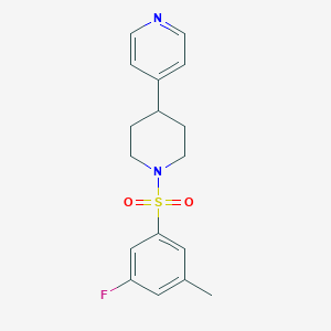 4-[1-(3-Fluoro-5-methylphenyl)sulfonylpiperidin-4-yl]pyridine