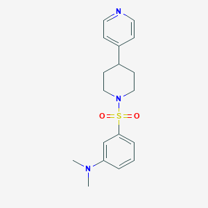 molecular formula C18H23N3O2S B7414095 N,N-dimethyl-3-(4-pyridin-4-ylpiperidin-1-yl)sulfonylaniline 