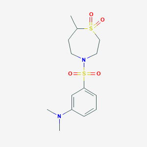 N,N-dimethyl-3-[(7-methyl-1,1-dioxo-1,4-thiazepan-4-yl)sulfonyl]aniline