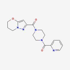 [4-(6,7-dihydro-5H-pyrazolo[5,1-b][1,3]oxazine-2-carbonyl)piperazin-1-yl]-pyridin-2-ylmethanone