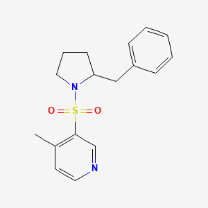 3-(2-Benzylpyrrolidin-1-yl)sulfonyl-4-methylpyridine