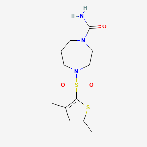 4-(3,5-Dimethylthiophen-2-yl)sulfonyl-1,4-diazepane-1-carboxamide