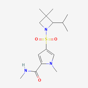 4-(3,3-dimethyl-2-propan-2-ylazetidin-1-yl)sulfonyl-N,1-dimethylpyrrole-2-carboxamide