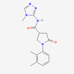 molecular formula C16H19N5O2 B7414171 1-(2,3-dimethylphenyl)-N-(4-methyl-1,2,4-triazol-3-yl)-5-oxopyrrolidine-3-carboxamide 