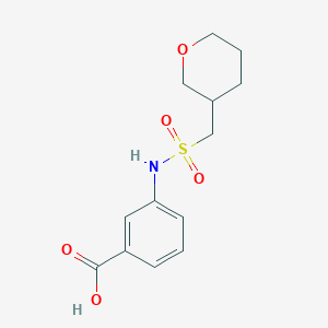 molecular formula C13H17NO5S B7414194 3-(Oxan-3-ylmethylsulfonylamino)benzoic acid 