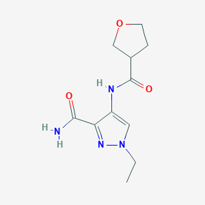 1-Ethyl-4-(oxolane-3-carbonylamino)pyrazole-3-carboxamide