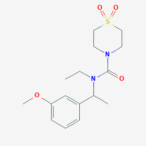 N-ethyl-N-[1-(3-methoxyphenyl)ethyl]-1,1-dioxo-1,4-thiazinane-4-carboxamide