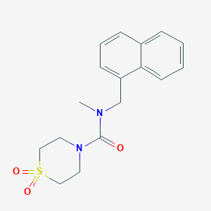 N-methyl-N-(naphthalen-1-ylmethyl)-1,1-dioxo-1,4-thiazinane-4-carboxamide