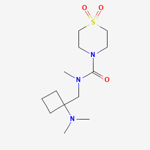 N-[[1-(dimethylamino)cyclobutyl]methyl]-N-methyl-1,1-dioxo-1,4-thiazinane-4-carboxamide