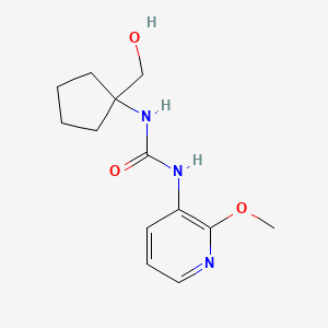 molecular formula C13H19N3O3 B7414283 1-[1-(Hydroxymethyl)cyclopentyl]-3-(2-methoxypyridin-3-yl)urea 