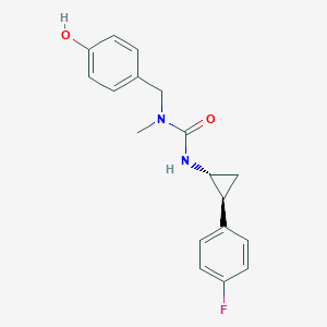 3-[(1R,2S)-2-(4-fluorophenyl)cyclopropyl]-1-[(4-hydroxyphenyl)methyl]-1-methylurea