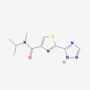 N-methyl-N-propan-2-yl-2-(1H-1,2,4-triazol-5-yl)-1,3-thiazole-4-carboxamide