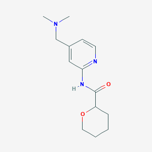 N-[4-[(dimethylamino)methyl]pyridin-2-yl]oxane-2-carboxamide