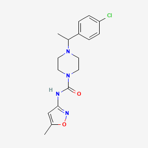 4-[1-(4-chlorophenyl)ethyl]-N-(5-methyl-1,2-oxazol-3-yl)piperazine-1-carboxamide