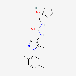 1-[1-(2,5-Dimethylphenyl)-5-methylpyrazol-4-yl]-3-[(1-hydroxycyclopentyl)methyl]urea