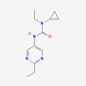 molecular formula C12H18N4O B7414397 1-Cyclopropyl-1-ethyl-3-(2-ethylpyrimidin-5-yl)urea 