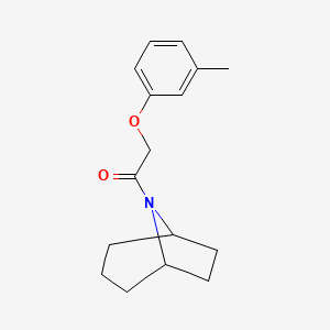 molecular formula C16H21NO2 B7414409 1-(8-Azabicyclo[3.2.1]octan-8-yl)-2-(3-methylphenoxy)ethanone 