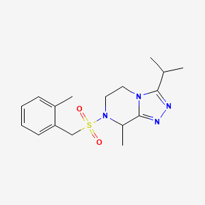 8-methyl-7-[(2-methylphenyl)methylsulfonyl]-3-propan-2-yl-6,8-dihydro-5H-[1,2,4]triazolo[4,3-a]pyrazine