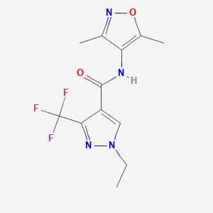 N-(3,5-dimethyl-1,2-oxazol-4-yl)-1-ethyl-3-(trifluoromethyl)pyrazole-4-carboxamide