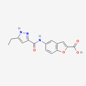 5-[(5-ethyl-1H-pyrazole-3-carbonyl)amino]-1-benzofuran-2-carboxylic acid