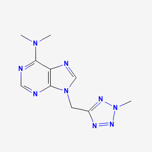 N,N-dimethyl-9-[(2-methyltetrazol-5-yl)methyl]purin-6-amine