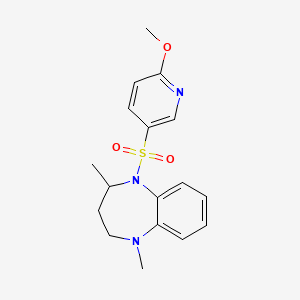 5-(6-methoxypyridin-3-yl)sulfonyl-1,4-dimethyl-3,4-dihydro-2H-1,5-benzodiazepine