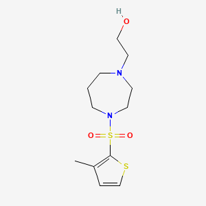 2-[4-(3-Methylthiophen-2-yl)sulfonyl-1,4-diazepan-1-yl]ethanol