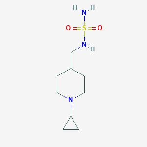 molecular formula C9H19N3O2S B7414515 1-Cyclopropyl-4-[(sulfamoylamino)methyl]piperidine 