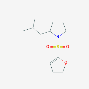 molecular formula C12H19NO3S B7414532 1-(Furan-2-ylsulfonyl)-2-(2-methylpropyl)pyrrolidine 