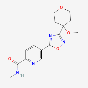 5-[3-(4-methoxyoxan-4-yl)-1,2,4-oxadiazol-5-yl]-N-methylpyridine-2-carboxamide