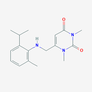 1,3-Dimethyl-6-[(2-methyl-6-propan-2-ylanilino)methyl]pyrimidine-2,4-dione