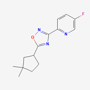 5-(3,3-Dimethylcyclopentyl)-3-(5-fluoropyridin-2-yl)-1,2,4-oxadiazole