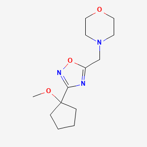 4-[[3-(1-Methoxycyclopentyl)-1,2,4-oxadiazol-5-yl]methyl]morpholine