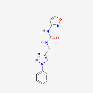 1-(5-Methyl-1,2-oxazol-3-yl)-3-[(1-phenyltriazol-4-yl)methyl]urea