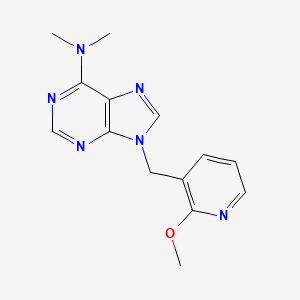 9-[(2-methoxypyridin-3-yl)methyl]-N,N-dimethylpurin-6-amine