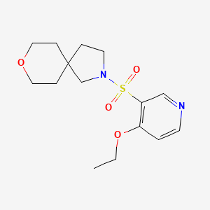 molecular formula C15H22N2O4S B7414591 2-(4-Ethoxypyridin-3-yl)sulfonyl-8-oxa-2-azaspiro[4.5]decane 