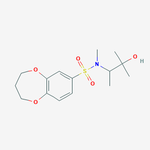 N-(3-hydroxy-3-methylbutan-2-yl)-N-methyl-3,4-dihydro-2H-1,5-benzodioxepine-7-sulfonamide