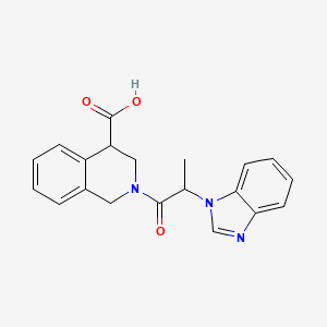 2-[2-(benzimidazol-1-yl)propanoyl]-3,4-dihydro-1H-isoquinoline-4-carboxylic acid