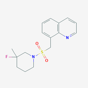 8-[(3-Fluoro-3-methylpiperidin-1-yl)sulfonylmethyl]quinoline