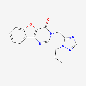 3-[(2-Propyl-1,2,4-triazol-3-yl)methyl]-[1]benzofuro[3,2-d]pyrimidin-4-one