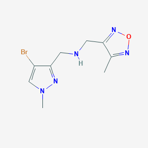 N-[(4-bromo-1-methylpyrazol-3-yl)methyl]-1-(4-methyl-1,2,5-oxadiazol-3-yl)methanamine