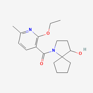 molecular formula C17H24N2O3 B7414687 (2-Ethoxy-6-methylpyridin-3-yl)-(4-hydroxy-1-azaspiro[4.4]nonan-1-yl)methanone 