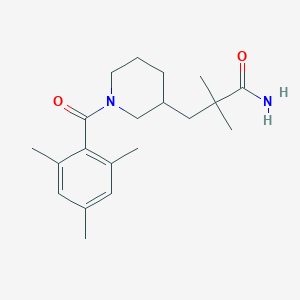 2,2-Dimethyl-3-[1-(2,4,6-trimethylbenzoyl)piperidin-3-yl]propanamide